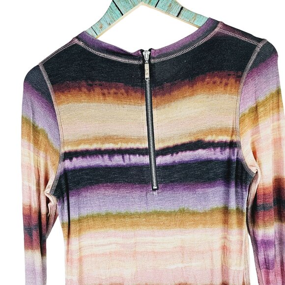 Young Fabulous & Broke YFB Long Sleeve Mini Tie Dye Bodycon Soft RARE Dress, M - Picture 5 of 7